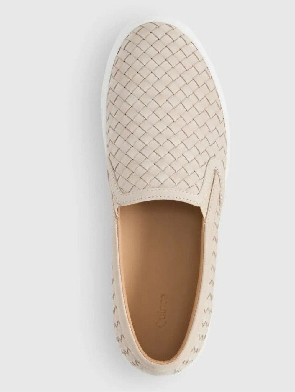 Quince Handwoven Leather Slip-on Sneaker - Almond - Picture 4 of 13